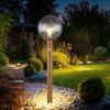 LED Außenleuchte, Stehlampe, Holzoptik, Bewegungsmelder Bild 2