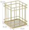 Relaxdays 4 x Stiftehalter eckig gold Bild 5