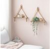 Agger Hängeregal Makramee-Hängeregal,Wandhalterung Dekohänger, Boho-Dekoratives Hängeregal, Baumwollseil, für Schlafzimmer,Wohnzimmer Bild 4