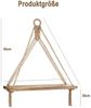 Agger Hängeregal Makramee-Hängeregal,Wandhalterung Dekohänger, Boho-Dekoratives Hängeregal, Baumwollseil, für Schlafzimmer,Wohnzimmer Bild 2