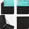 vidaXL Sofa Set 7 pcs Schwarz und Blau Polyrattan und Stahl 3448736 Bild 5