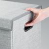 mDesign Wäschekorb Wäschetruhe Wäschebox Deckel und Griffe faltbar Grau Bild 5