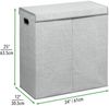 mDesign Wäschekorb Wäschetruhe Wäschebox Deckel und Griffe faltbar Grau Bild 2