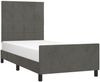 Bettgestell mit Kopfteil Samt Dunkelgrau 90x200 cm Bild 3