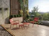 Vente-unique - MIRMANDE Gartensitzgruppe Metall Rot - B 60 cm x H 34 cm x L 60 cm Bild 2