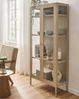 Vitrine mit Glastüren HARTY Metall 80 cm Beige Bild 3