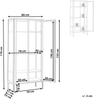 Vitrine mit Glastüren HARTY Metall 80 cm Beige Bild 2