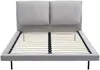 Vente-unique - IBEDIA Bett SamtStoff Grau - B 213 cm x H 100 cm x L 161 cm Bild 3
