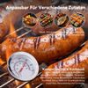HOMAVO Holzkohlegrill mit Deckel, 2 Seitentische, Grillfläche: 45×32cm, Höhenverstellbarer Grillrost mit 2 Stufen (mit Abdeckung) Bild 3