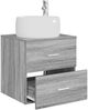 vidaXL Wandmontierte Waschtisch Grau Sonoma 49,5 x 44,5 x 66 cm 890315 Bild 3