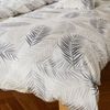 Elegante Mako Satin Bettwäsche Palm 24501-7 Blätter natur grau 135x200 Bild 4