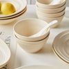 JIWOO Müslischale 6er Ø11,8cm, Frühstückschalen Eisschale Dessertschalen Schale, Keramik, (Schaleset, 6-tlg), Porzellan Hochwertiges Schalen gelb Mikrowellenofen Spülmaschine Bild 3