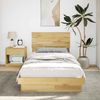 vidaXL Massivholzbett mit Kopfteil ohne Matratze 75x190 cm Eichenholz 3315747 Bild 4
