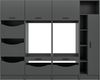 Waschmaschienenumbau Set (B/H/T: 233x195x68 cm) in anthrazit Nachbildung Bild 2