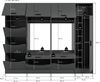 Waschmaschienenumbau Set (B/H/T: 233x195x68 cm) in anthrazit Nachbildung Bild 4