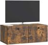 vidaXL Wandmontierter TV-Schrank 78,5 x 41 x 30 cm Geräucherte Eiche 899200 Bild 2