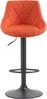 CLP Barhocker Lazio Stoff höhenverstellbar und 360 Grad drehbar,orange schwarz Bild 3