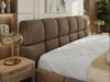 Doppelbett mit Gasdruckfeder, Polsterbett NIRA CLASSIC Holzlattenrost Bett mit Stauraum, gepolstertes Kopfteil Bettkasten - 140 x 200 cm - Braun Velvet Bild 3