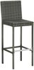 vidaXL Garten-Barhocker mit Kissen 4 Stk. Grau Poly Rattan 313438 Bild 3