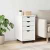 vidaXL Rollschrank Mit Rad Weiß 34 x 39 x 56 cm Massives Kiefernholz 42028341 Bild 3