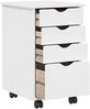 vidaXL Rollschrank Mit Rad Weiß 34 x 39 x 56 cm Massives Kiefernholz 42028341 Bild 4