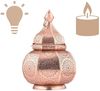 Marrakesch Orient & Mediterran Interior Nachttischlampe Orientalische Laterne Leuchte Tischlampe Lamisa Kupfer, Handarbeit Bild 3