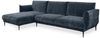 Ecksofa Designersofa MADISON XL in Stoff Dress Me Blau Ottomane Links Bild 2