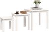 Couchtische, Sofatische 3 Stk. Weiß Massivholz Kiefer Bild 4