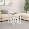 Couchtische, Sofatische 3 Stk. Weiß Massivholz Kiefer Bild 3