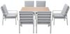 MeXo Gartenlounge-Set Gartenmöbel Set mit Esstisch, (Gartenessgruppe Set 6 Personen, Aluminium, wetterfest, hoher Sitzkomfort), mit pflegeleichte Polywood-Tischplatte, bis 140 kg belastbar Bild 2