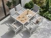 MeXo Gartenlounge-Set Gartenmöbel Set mit Esstisch, (Gartenessgruppe Set 6 Personen, Aluminium, wetterfest, hoher Sitzkomfort), mit pflegeleichte Polywood-Tischplatte, bis 140 kg belastbar Bild 4