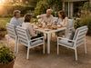 MeXo Gartenlounge-Set Gartenmöbel Set mit Esstisch, (Gartenessgruppe Set 6 Personen, Aluminium, wetterfest, hoher Sitzkomfort), mit pflegeleichte Polywood-Tischplatte, bis 140 kg belastbar Bild 3