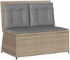 vidaXL Gartenbank Beige Poly-Rattan 3394470 Bild 2