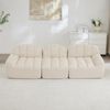 3-Sitzer Sofa, modular erweiterbar H 79 x T 288 x B 104 cm aus granuliertem Fleece in Beige-Weiß Bild 2