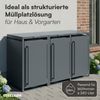 STEELSØN 'Xalara' Mülltonnenbox 3er je 240 Liter, anthrazit, Mülltonnenverkleidung aus Stahl, wetterfest, 116x80x203 cm, Müllbox für 3 Tonnen Bild 5