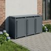 STEELSØN 'Xalara' Mülltonnenbox 3er je 240 Liter, anthrazit, Mülltonnenverkleidung aus Stahl, wetterfest, 116x80x203 cm, Müllbox für 3 Tonnen Bild 2
