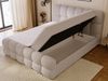 GRAINGOLD Modo Boxspringbett 180x200, mit gepolstertes Kopfteil, Doppelbett mit zwei Bettkästen, Velour-Stoff, Grau Bild 5