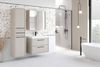 welltime Badmöbel-Set Canada - Fronten mit Wellenstruktur, (Komplett-Set, 3-St, Fronten mit Wellenstruktur), Badmöbel mit Soft-Close, Spiegelschrank, Waschtisch mit Becken Bild 3
