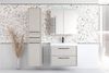welltime Badmöbel-Set Canada - Fronten mit Wellenstruktur, (Komplett-Set, 3-St, Fronten mit Wellenstruktur), Badmöbel mit Soft-Close, Spiegelschrank, Waschtisch mit Becken Bild 2