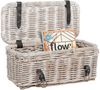Rattan Truhe RESSY White Wash ca. 60cm Couchtisch Wohnzimmertisch Handarbeit Kiste Bild 2