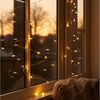 shop'n smile ideoon LED-Lichtervorhang LED Lichtervorhang 3W warmweiß 200 LEDs dimmbar 3x3 m, 8 Lichtmodi & Timer, Per Fernbedienung dimmbar, Kürzbar Bild 4