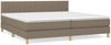 vidaXL Boxspringbett mit Matratze Taupe 200x200 cm Stoff, Härtegrad: H2 [3140805] Bild 2