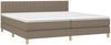 vidaXL Boxspringbett mit Matratze Taupe 200x200 cm Stoff, Härtegrad: H2 [3140805] Bild 3