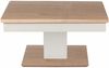 Couchtisch höhenverstellbar Cin 90x44x60 Furnier Weiß/Wildeiche Bianco Bild 3
