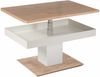 Couchtisch höhenverstellbar Cin 90x44x60 Furnier Weiß/Wildeiche Bianco Bild 2