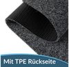 ANRO Fußmatte POET Schuhparkplatz schmal Schmutzfangmatte Unifarben, eckig, Höhe: 3 mm, Schuh-Abstellplatz rutschfest 25x60cm Kräusel Grau wasserdicht Bild 3