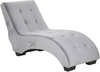 Chaiselongue Samtstoff mit Bluetooth Lautsprecher USB-Port grau SIMORRE Bild 5
