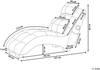 Chaiselongue Samtstoff mit Bluetooth Lautsprecher USB-Port grau SIMORRE Bild 2