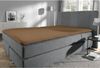 Erwin Müller 'Freising' Spannbettlaken, Gummizug: Rundumgummi, 1 Stück, Elasthan-Jersey-Stretch Uni, Braun, Topper | 90x190 - 100x220 cm Bild 4