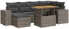 vidaXL 7-tlg. Garten-Sofagarnitur mit Kissen Grau Poly Rattan 3327399 Bild 2